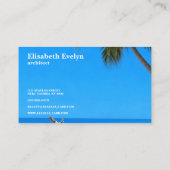 Carte De Visite Turquoise Coast: Palms & Weathered Wood (Dos)