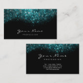 Carte De Visite Turquoise Confetti Maquillage Artiste Lashes Exten (Devant / Derrière)