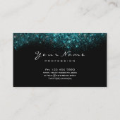 Carte De Visite Turquoise Confetti Maquillage Artiste Lashes Exten (Dos)