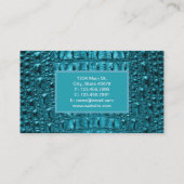Carte De Visite turquoise couleur turquoise imprimé aqua bleu (Dos)