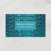 Carte De Visite turquoise couleur turquoise imprimé aqua bleu (Devant)