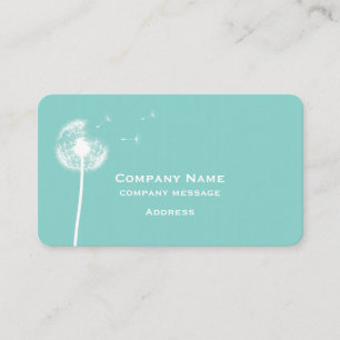 Carte de visite Turquoise Dandelion