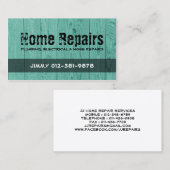 Carte de visite Turquoise de clôture en bois (Devant / Derrière)