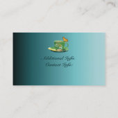 Carte de visite turquoise de la coupe de café (Dos)