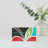 Carte de visite-Turquoise de l'enseignant de coeur (Debout devant)