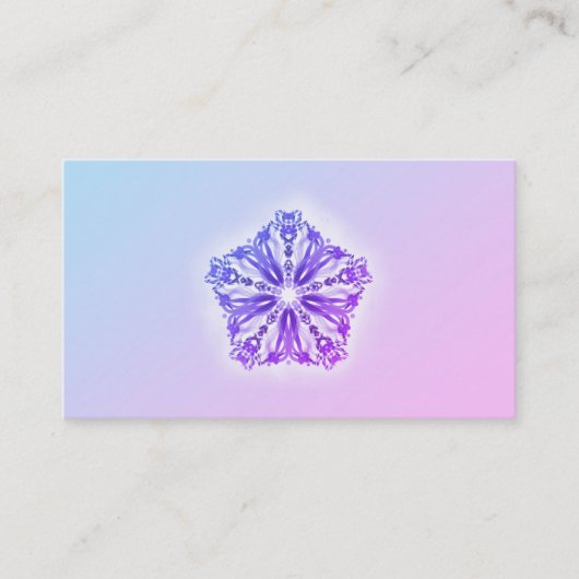 Carte De Visite Turquoise de mandala d'étoile de gradient de *~* (Devant)