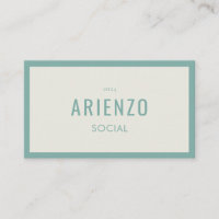 Carte de visite turquoise des médias sociaux