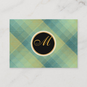 Carte De Visite Turquoise élégante de motif