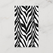 Carte De Visite Turquoise élégante d'impression de zèbre (Dos)