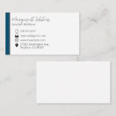 Carte de visite - Turquoise et gris (Devant / Derrière)