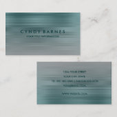 Carte de visite turquoise et gris (Devant / Derrière)