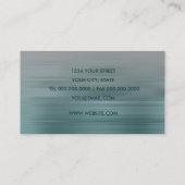 Carte de visite turquoise et gris (Dos)