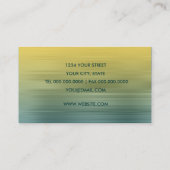 Carte de visite turquoise et Jaune (Dos)