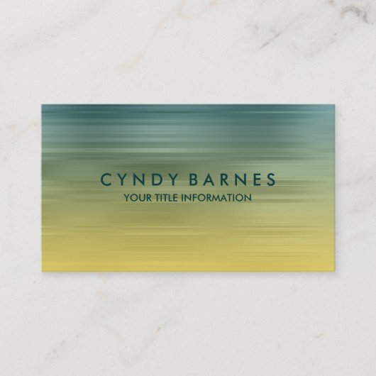 Carte de visite turquoise et Jaune (Devant)