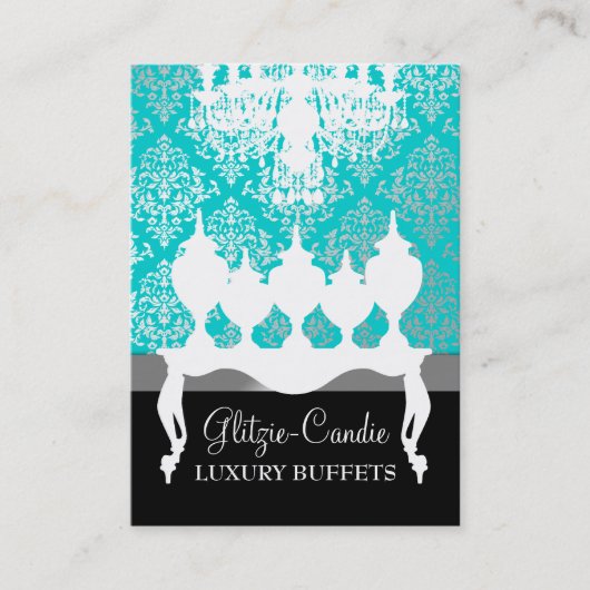 Carte De Visite Turquoise et noir de 311 Glitzie Candie (Devant)