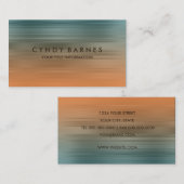 Carte de visite turquoise et Orange (Devant / Derrière)