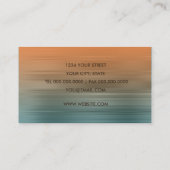 Carte de visite turquoise et Orange (Dos)