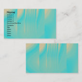 Carte De Visite Turquoise et orange pâle (Devant / Derrière)