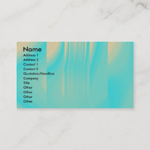 Carte De Visite Turquoise et orange pâle