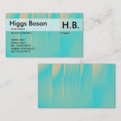 Carte De Visite Turquoise et orange pâle (Devant / Derrière)