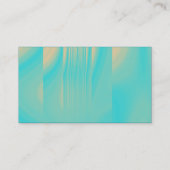 Carte De Visite Turquoise et orange pâle (Dos)