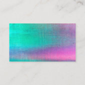 Carte De Visite turquoise et rose aquarelle audacieuse moderne (Dos)