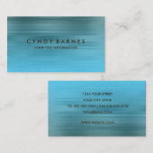 Carte de visite turquoise et Turquoise (Devant / Derrière)