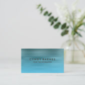 Carte de visite turquoise et Turquoise (Debout devant)
