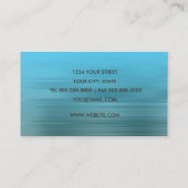 Carte de visite turquoise et Turquoise (Dos)