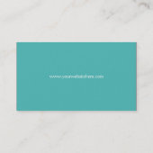 Carte de visite Turquoise et White Damask (Dos)