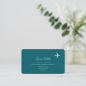 Carte de visite Turquoise foncé pour un agent de v (Debout devant)