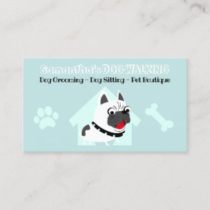 Carte De Visite Turquoise Français Bulldog Pet Sitter Chien Walker