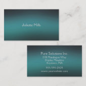 Carte De Visite Turquoise gaussienne (Devant / Derrière)