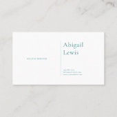 Carte De Visite Turquoise géométrique moderne et or (Dos)