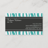 Carte de visite turquoise Girly d'impression de (Dos)