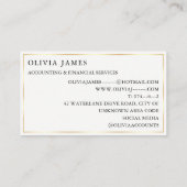 Carte De Visite Turquoise Gold Coins Finance et Comptabilité Servi (Dos)