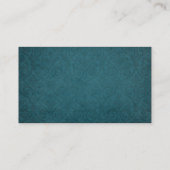 Carte de visite turquoise Green Damask Hair Stylli (Dos)