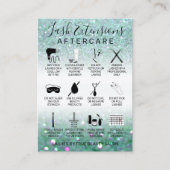 Carte De Visite Turquoise Green Parties scintillant Lash extension (Devant)