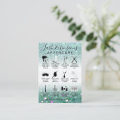 Carte De Visite Turquoise Green Parties scintillant Lash extension (Debout devant)