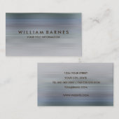 Carte de visite Turquoise gris bleu (Devant / Derrière)