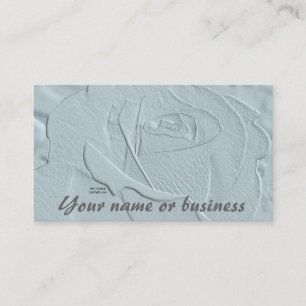 Carte de visite turquoise léger rose de relief de