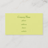 Carte de visite Turquoise Lime Personnalisé (Dos)