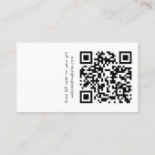 Carte De Visite Turquoise Modern Hair Nail Salon Custom QR Code (Dos)
