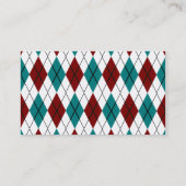 CARTE DE VISITE TURQUOISE MODERNE DIAMOND ROUGE (Dos)