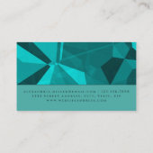 Carte De Visite Turquoise moderne et Abstrait Turquoise (Dos)