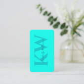 Carte de visite Turquoise - Moderne & Frais (Debout devant)