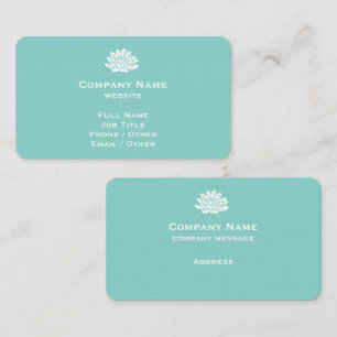 Carte de visite Turquoise personnalisable