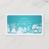 Carte De Visite Turquoise pointillée simple (Dos)