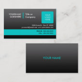 Carte De Visite turquoise professionnel (Devant / Derrière)