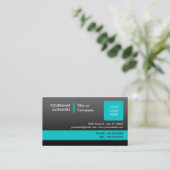 Carte De Visite turquoise professionnel (Debout devant)